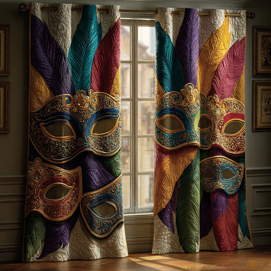 Jewel Plumed Masquerade Quilted Curtains NCU0LDH167