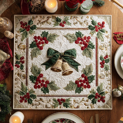 Jingle Bells Quilted Table Topper NCU0NTV108