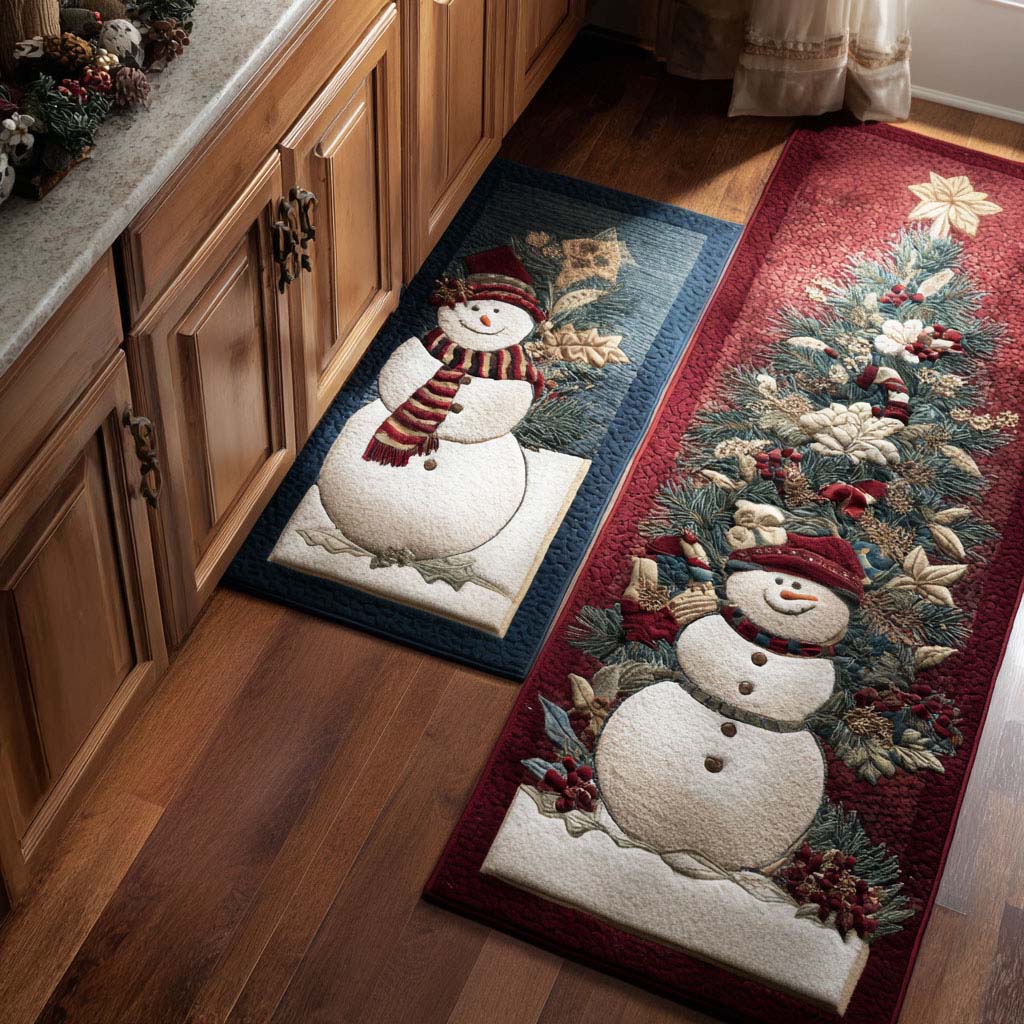 Jingle Frost Kitchen Area Rug NCU0PT10153