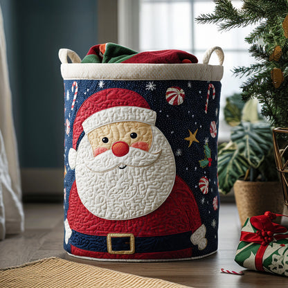 Jingle Santa Quilted Laundry Basket NCU0DV827