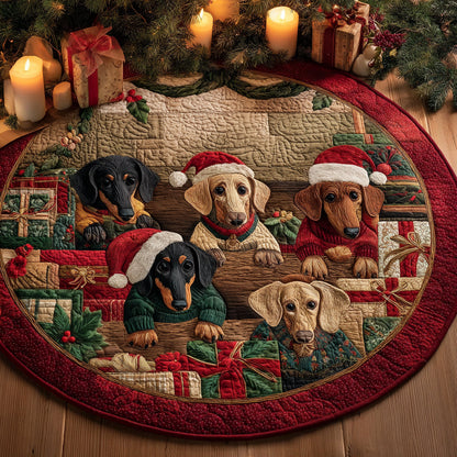 Jingle Tail Quilted Round Mat NCU0DV1249