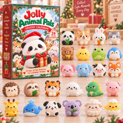 CHRISTMAS KICKOFF 40% OFF - Jolly Animal Pals Advent Calendar 2026 - 24-Day Festive Countdown, Acrylic Charms Blind Box - Gift For Kids AC0HA315
