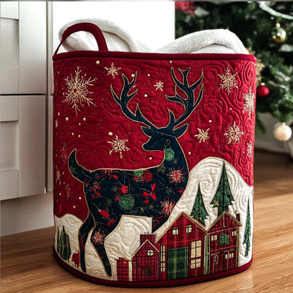 Jolly Antlers Quilted Laundry Basket NCU0PTT1534