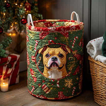 Jolly Bulldog Quilted Laundry Basket NCU0NXD180