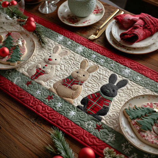 Jolly Bunny Quilted Table Runner NCU0PTT1398