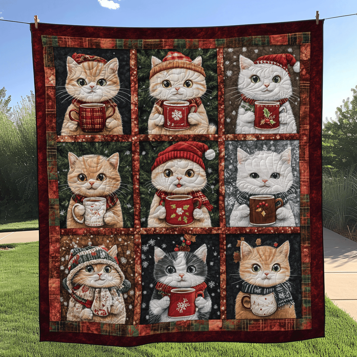 Jolly Cats Quilted Blanket NCU0TL1266