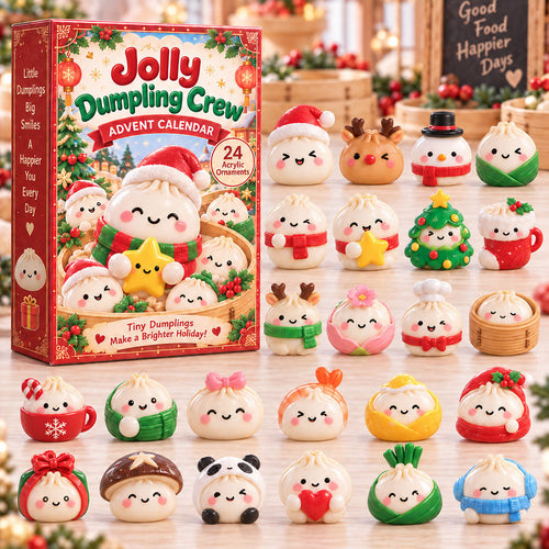 CHRISTMAS KICKOFF 40% OFF - Jolly Dumpling Crew Advent Calendar 2026 - 24-Day Festive Countdown, Acrylic Charms Blind Box - Gift For Kids AC0HA317
