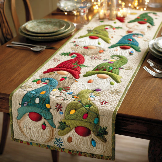 Jolly Gnome Night Quilted Table Runner NCU0NTD468