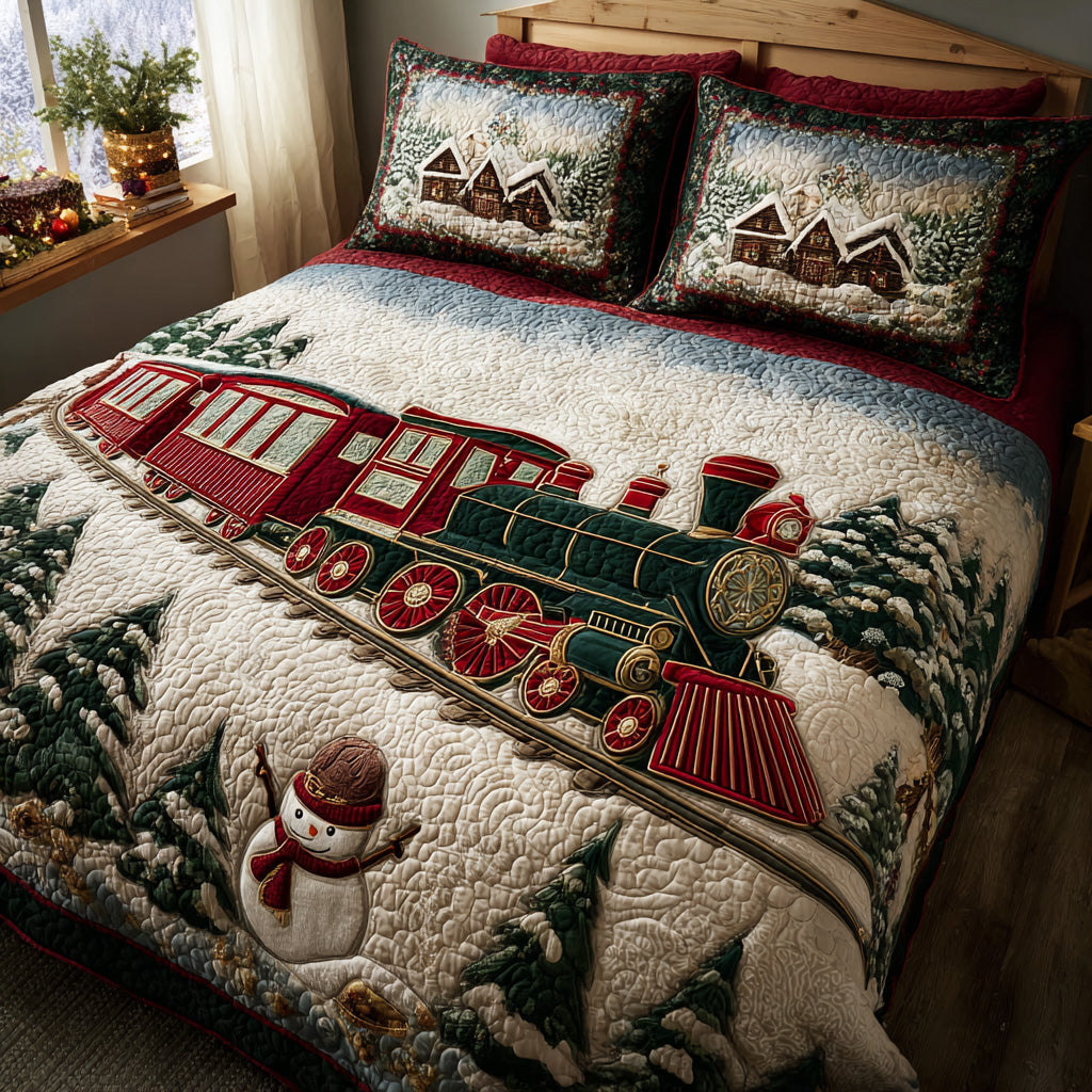 Jolly Journey 3-Piece Quilted Bedding Set NCU0DV979