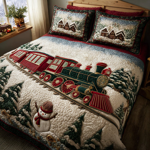 Jolly Journey 3-Piece Quilted Bedding Set NCU0DV979