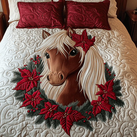 Jolly Pony 3-Piece Quilted Bedding Set NCU0TH2203