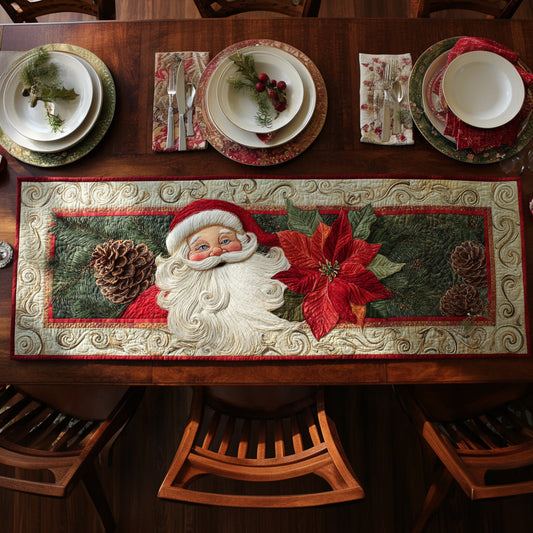 Jolly Santa Claus Quilted Table Runner NCU0HNH555
