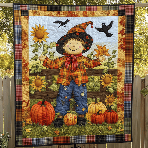 Jolly Scarecrow Quilted Blanket NCU0TH1845