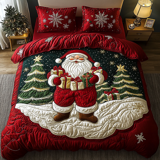 Jolly StNick 3-Piece Quilted Bedding Set NCU0DDK076