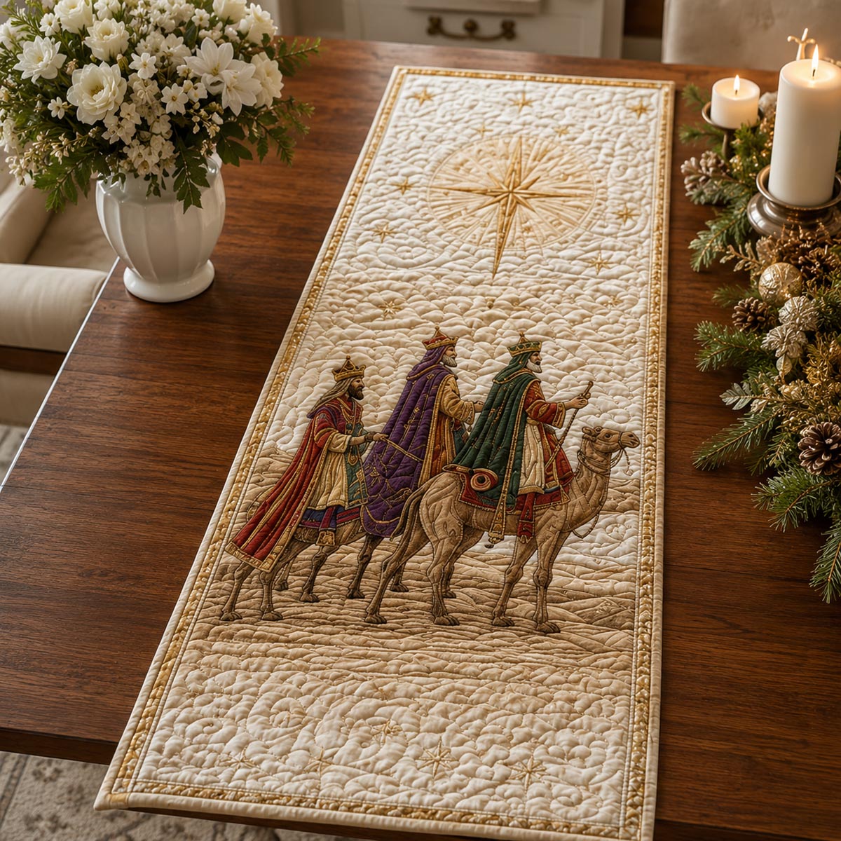 Journey of the Magi Quilted Table Runner NCU0DV2289