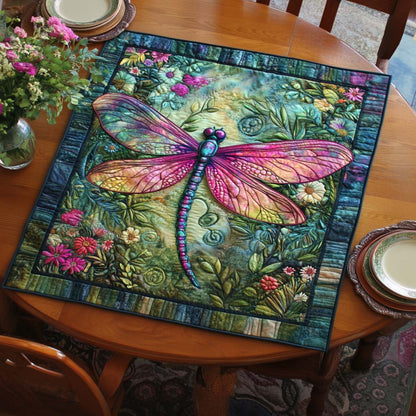 Joyful Dragonfly Trail Quilted Table Topper NCU0NNT1009