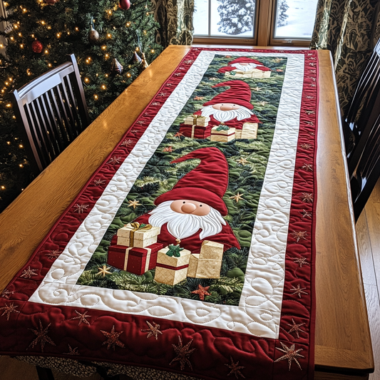Joyful Gnome Quilted Table Runner NCU0DDK1324