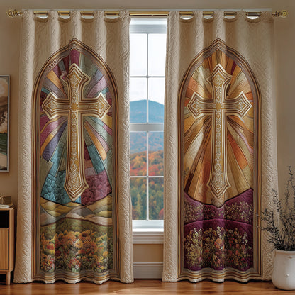 Joyful Light Quilted Curtains NCU0TH3753