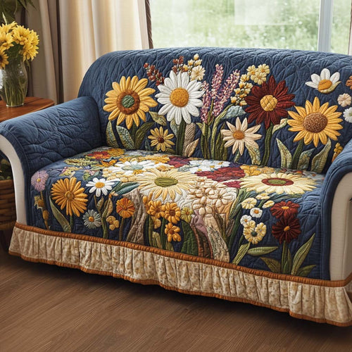 Joyful Petal Quilted Sofa Cover NCU0NNT2121