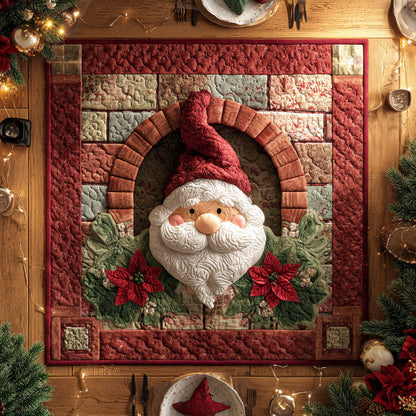 Joyful Santa Quilted Table Topper NCU0NTV578