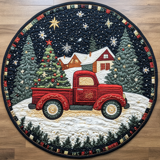 Joyful Tidings Quilted Round Mat NCU0DK1233