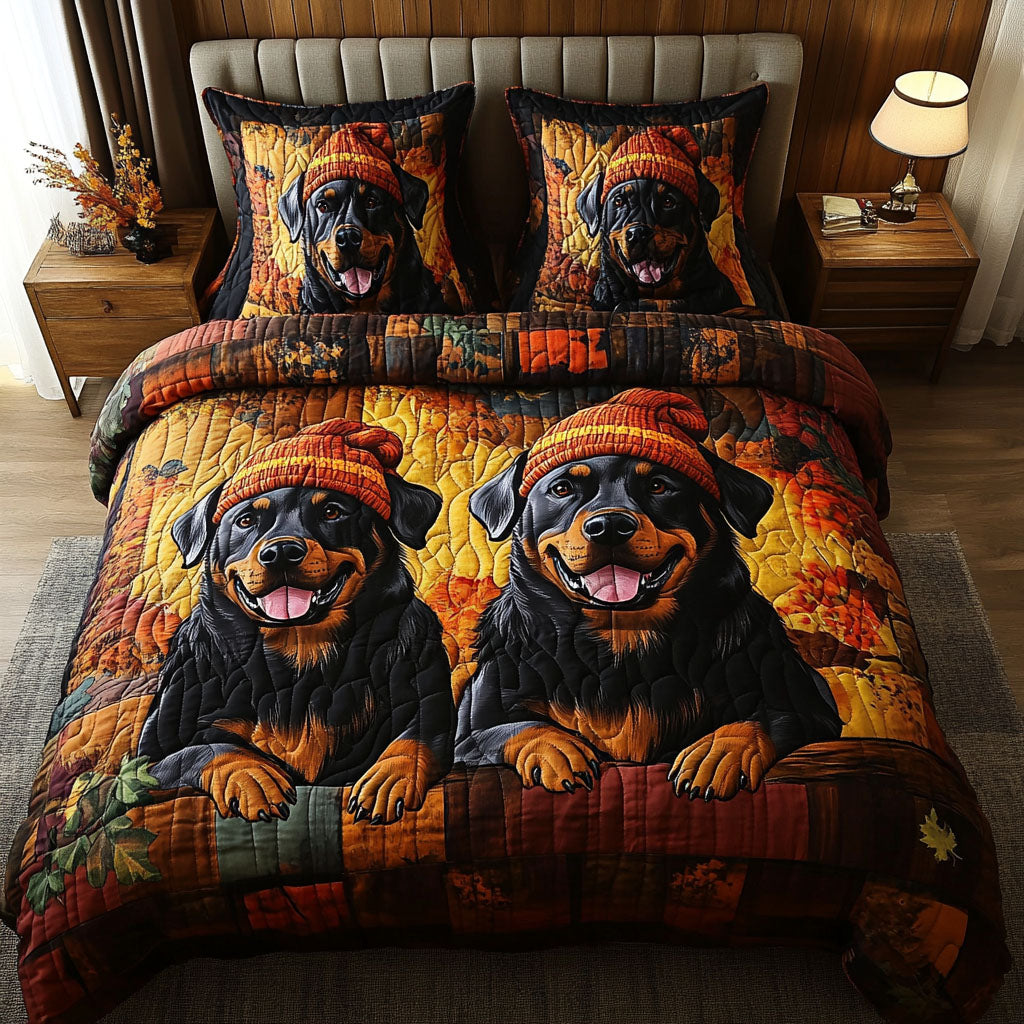 Joyful Twins 3-Piece Quilted Bedding Set NCU0NNT755