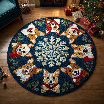 Joyful Whirl Quilted Round Mat NCU0DQQ034