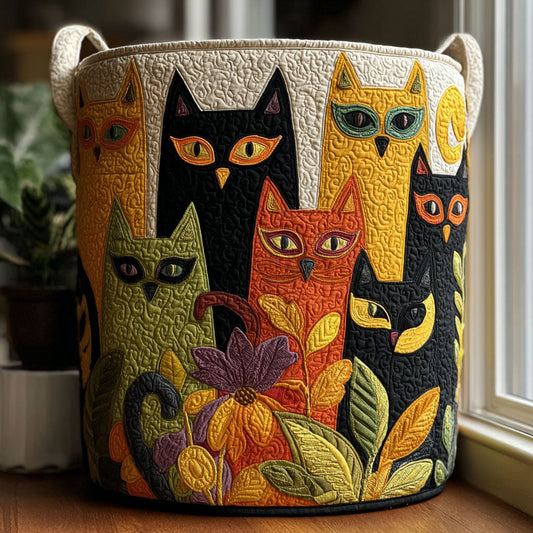 Jubilee Cats Quilted Laundry Basket NCU0PTT2517