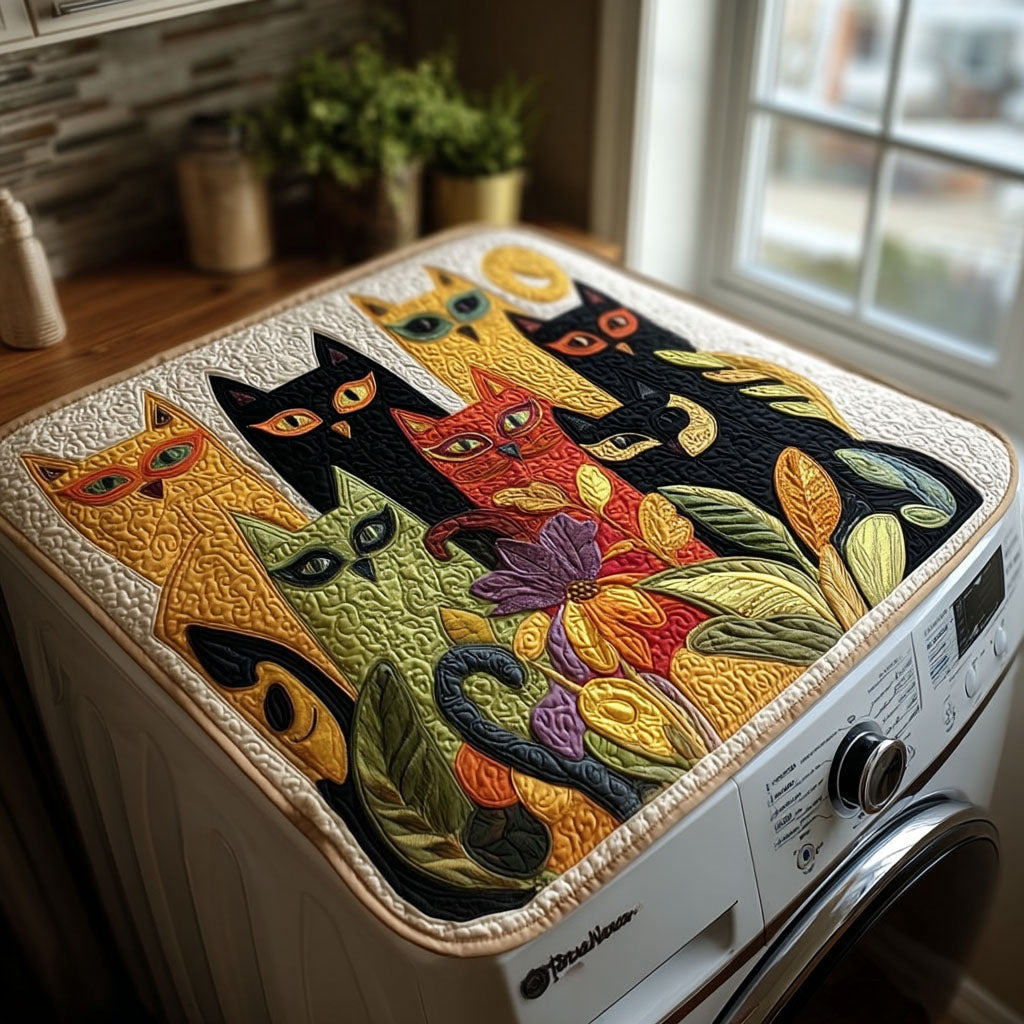 Jubilee Cats Quilted Washer and Dryer Cover NCU0PTT2517