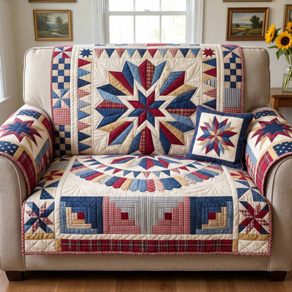 Jubilee Star Quilted Sofa Cover NCU0NXD1897