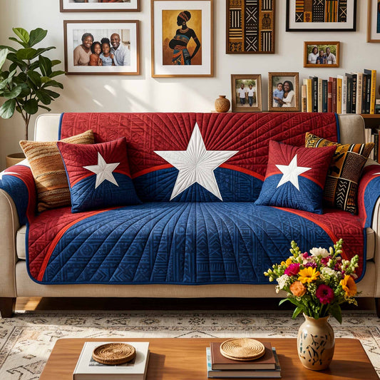 Juneteenth Star Quilted Sofa Cover NCU0NXD1834