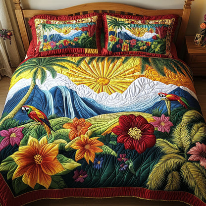 Jungle Sunrise 3-Piece Quilted Bedding Set NCU0PTT228
