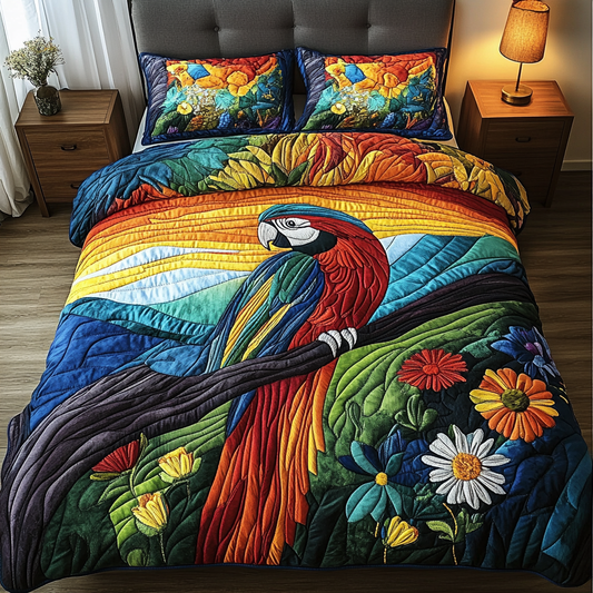 Jungle Whisper 3-Piece Quilted Bedding Set NCU0DDK153