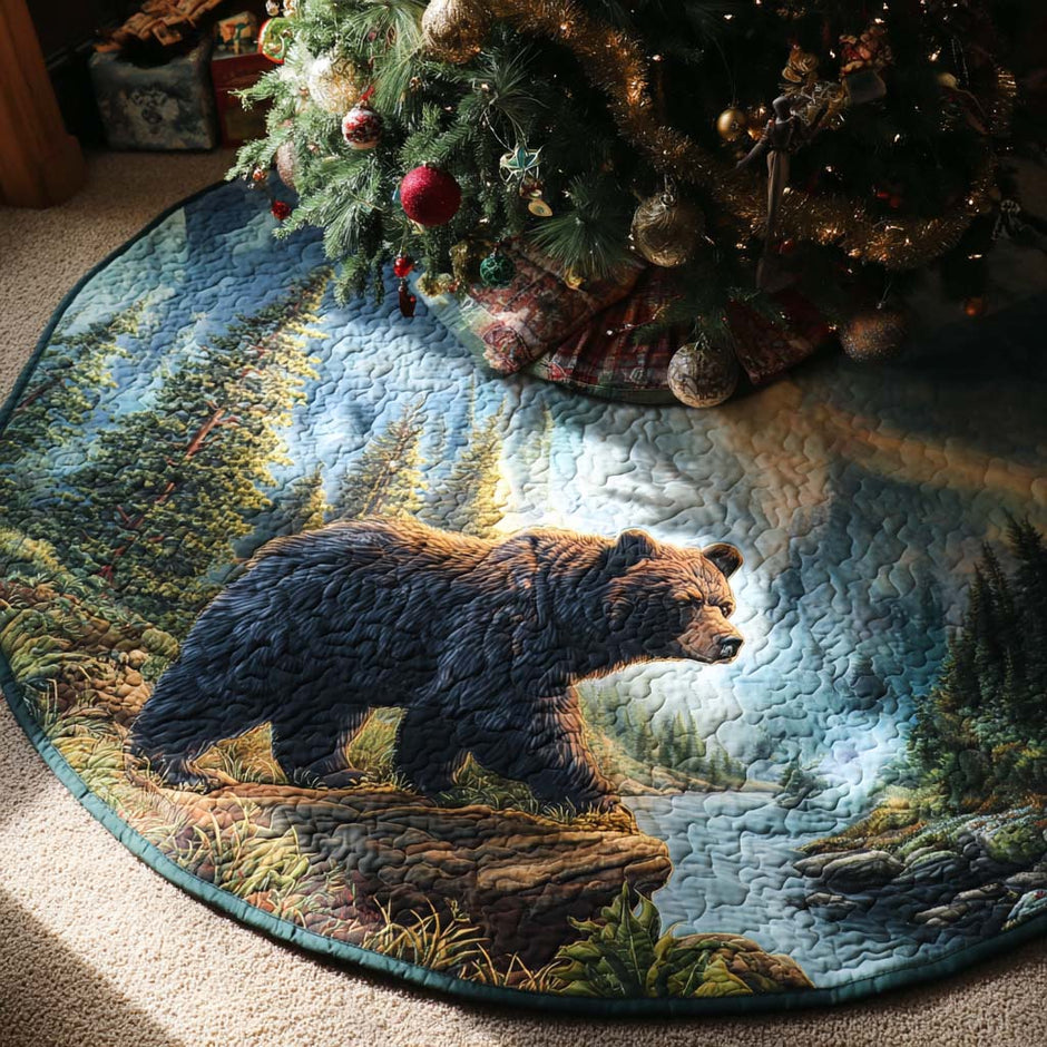 Forest Dream Path Christmas Quilted Tree Skirt NCU0PTT2243