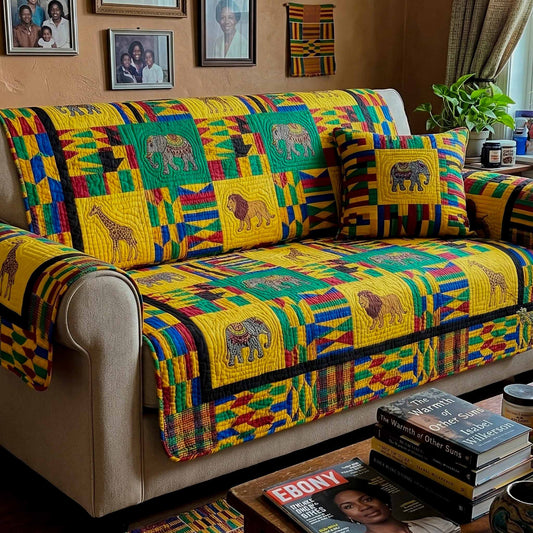 Kente Color Quilted Sofa Cover NCU0NXD1814