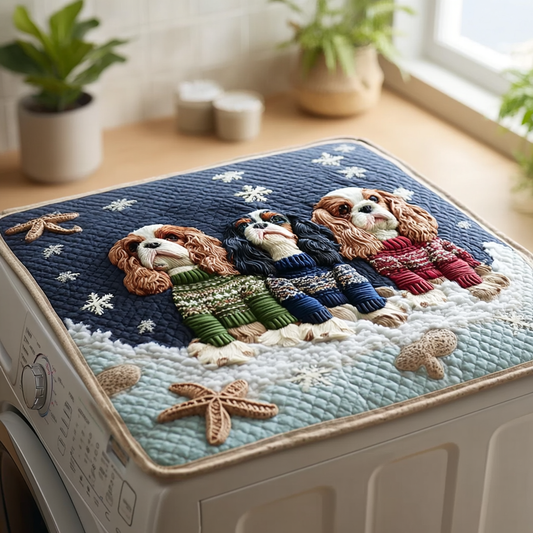 King Charles Sweater Quilted Washer and Dryer Cover NCU0HNH460