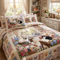 Kitty Corner 3-Piece Quilted Bedding Set NCU0DV2204