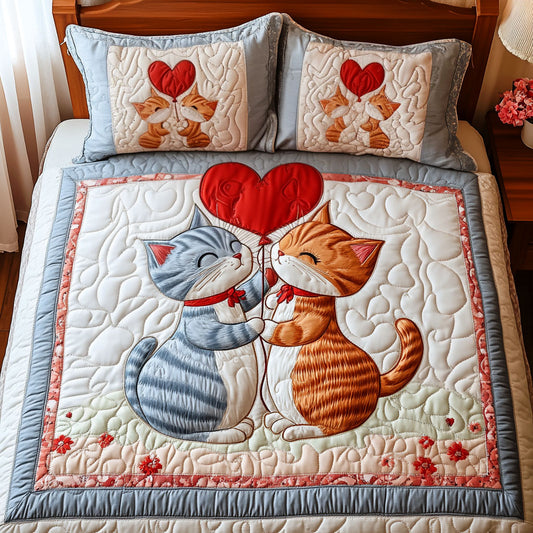 Kitty Couple 3-Piece Quilted Bedding Set NCU0NNT185