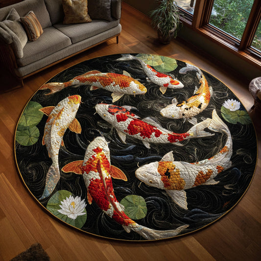 Koi Eternal Grace Quilted Round Mat NCU0DV1238
