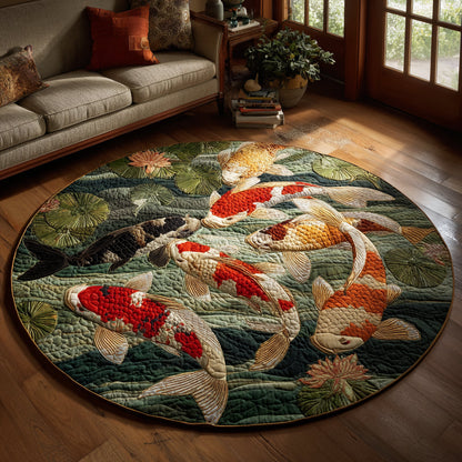 Koi Mystic Waters Quilted Round Mat NCU0DV1235