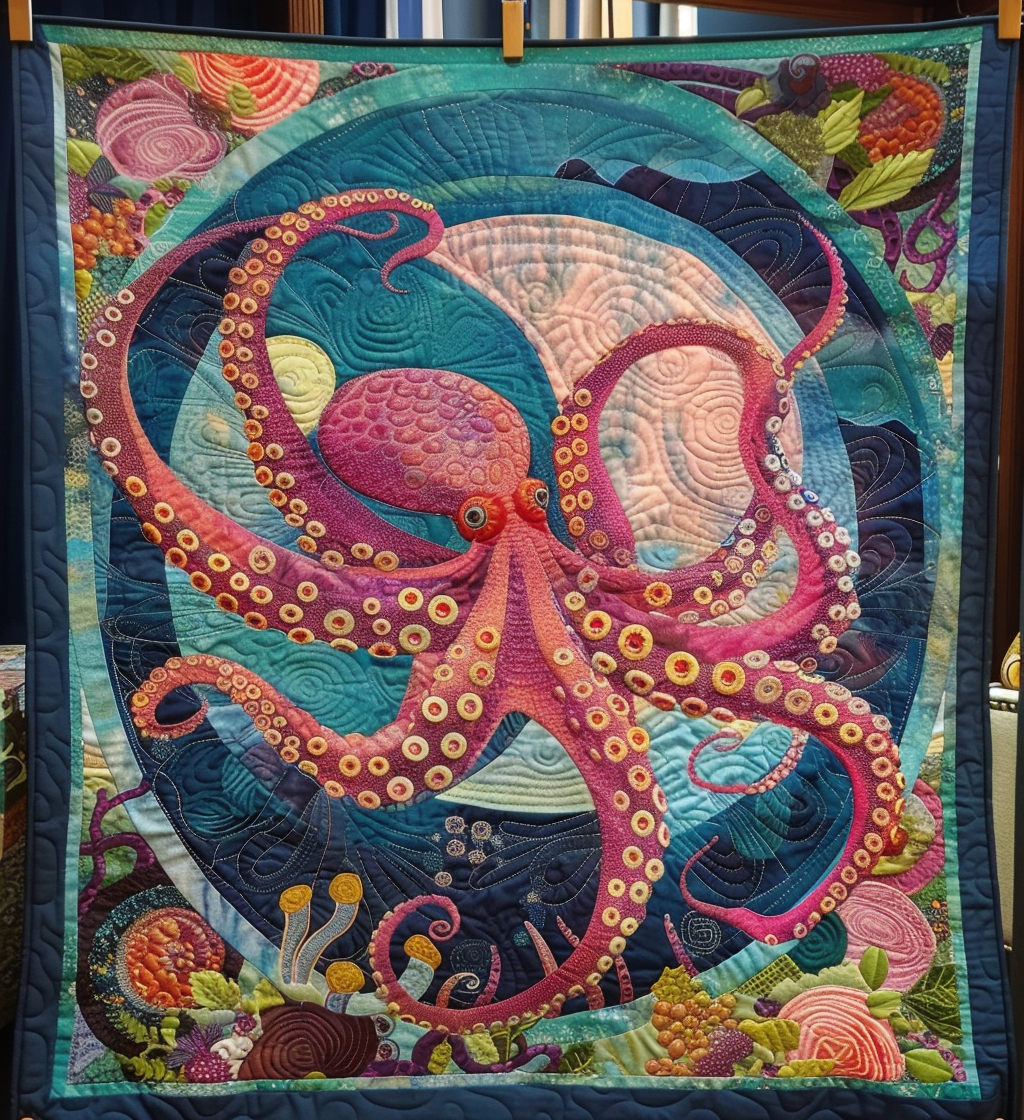 Kraken's Lair Quilted Blanket NCU0DV120