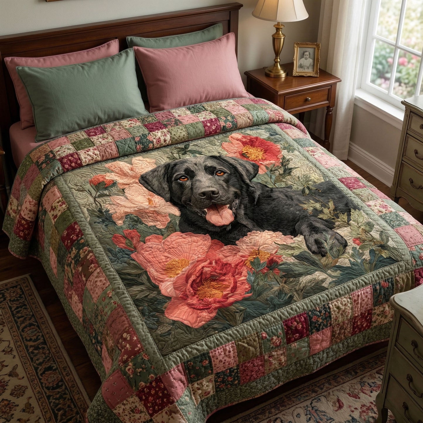 Labrador Blossom Dream Quilted Blanket NCU0NNT3063