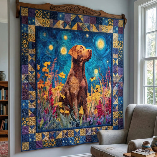 Labrador Wildflower Night Quilted Blanket NCU0NNT3068