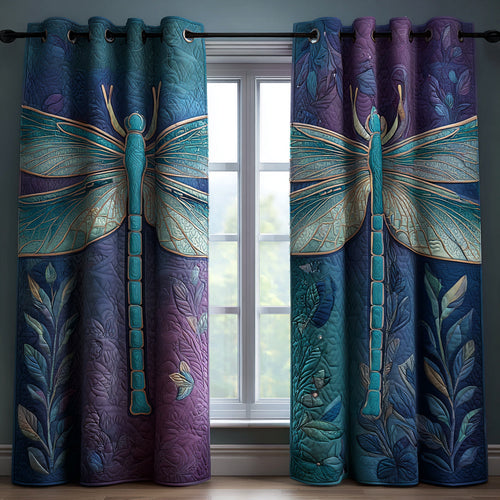 Lace Dragonfly Quilted Curtains NCU0HNH611