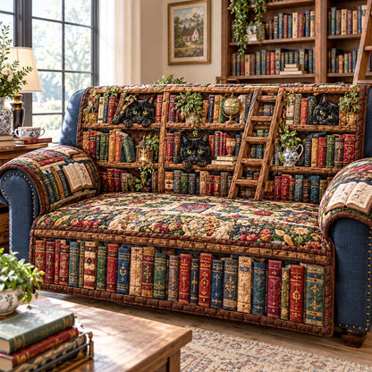 Ladder Library Quilted Sofa Cover NCU0NTD2418