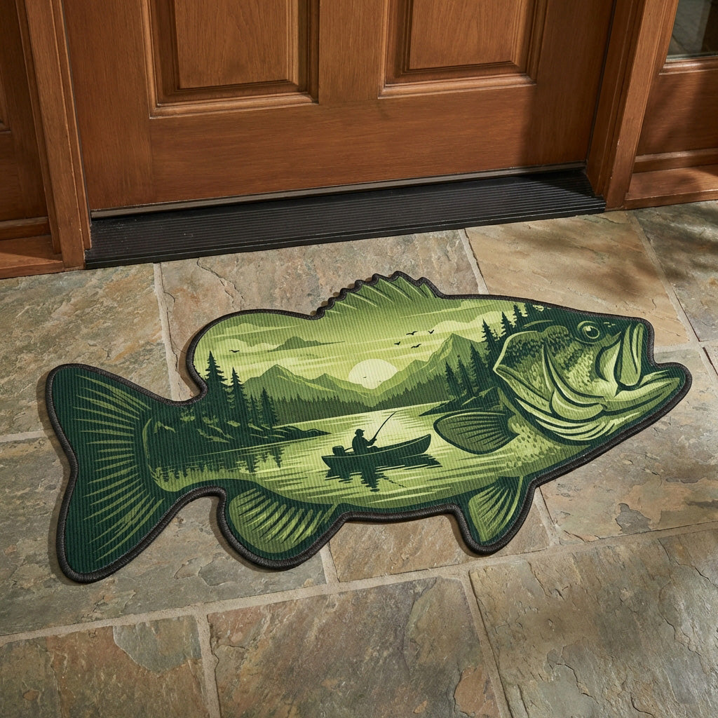 Lake Bass Custom Shape Doormat NCU0NTV1018