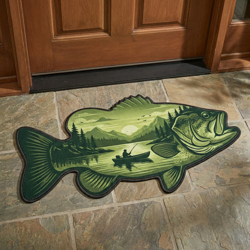 Lake Bass Custom Shape Doormat NCU0NTV1018