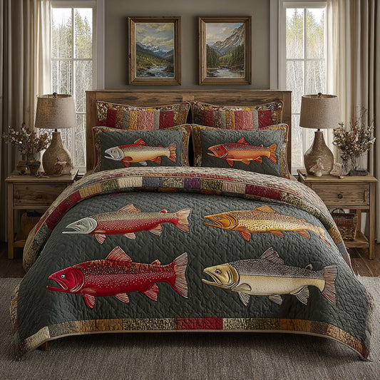 Lake Catch Quilt 3-Piece Quilted Bedding Set NCU0LDH690