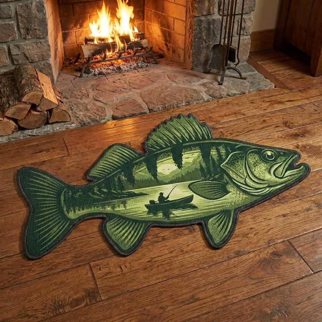 Lake Walleye Custom Shape Doormat NCU0NTV1018