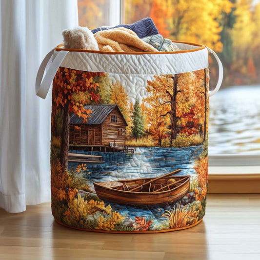 Lakeside Rest Quilted Laundry Basket NCU0NNT1604
